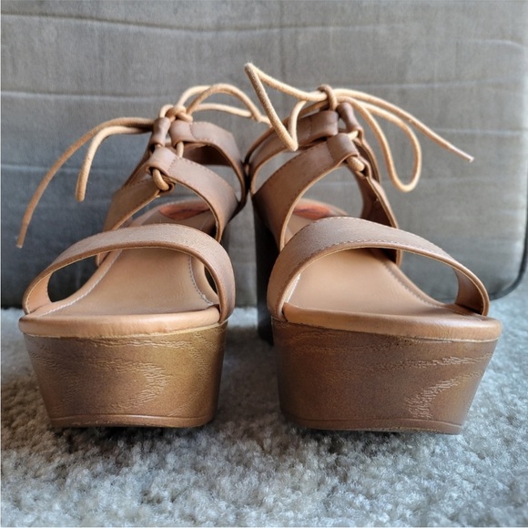 Rocket Dog Samora Harvest Tan Platform Wedge Sandals 90s Camel Brown - Picture 6 of 9
